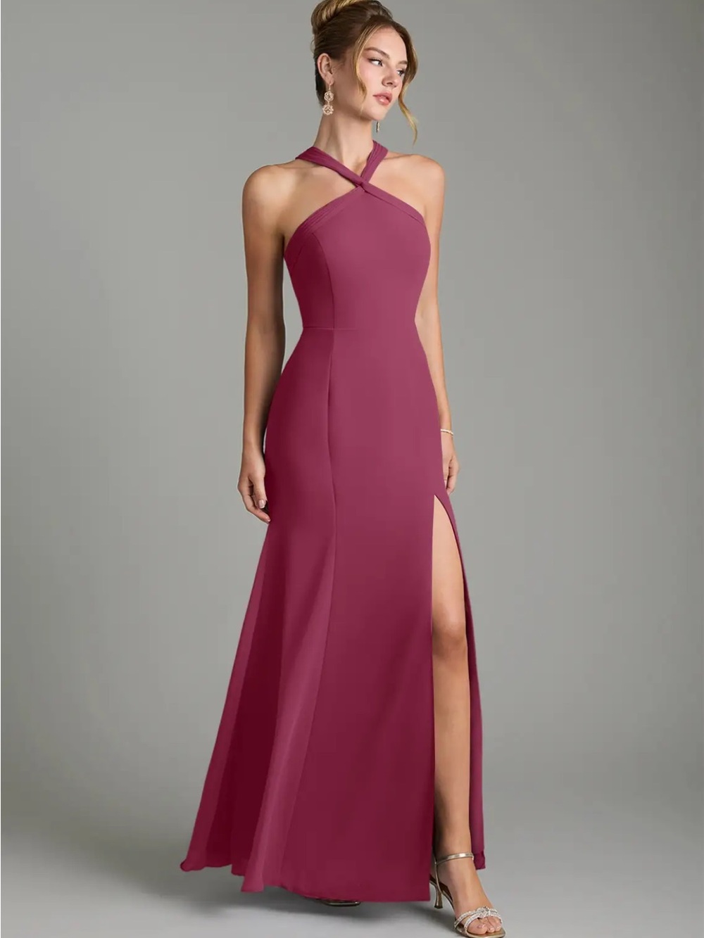 Azazie Rue
Mulberry A-Line Halter Chiffon Dress